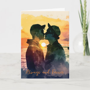 LGBTQ Valentine Anniversary Gay Couple Card