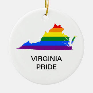 LGBTQ VIRGINIA PRIDE Ornement céramique