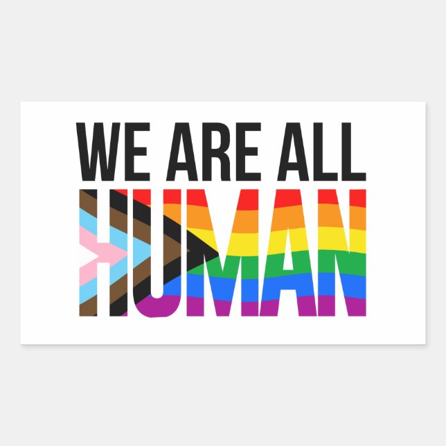 LGBTQ We are All Human Sticker (Front)