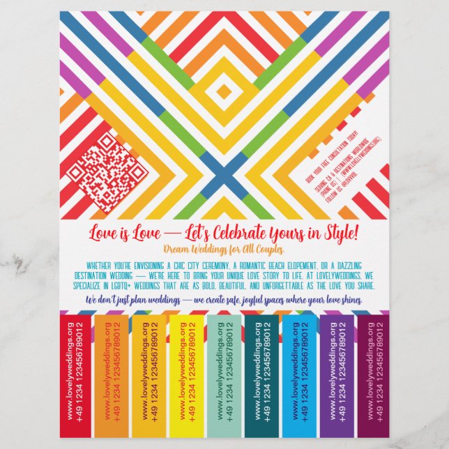 LGBTQ+ wedding organizer flyer (Front)