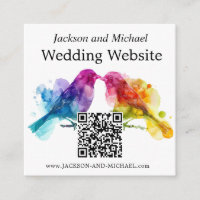 LGBTQ+  wedding website Rainbow Lovebirds