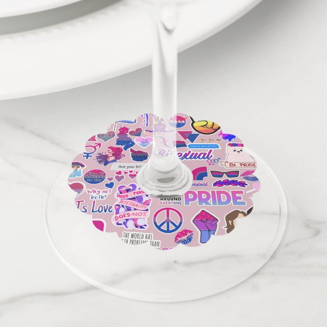  LGBTQ+ Wine Glass Tags (Close Up)
