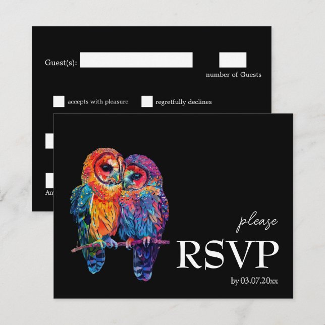 LGBTQ+  with dietary requirements Eternal Unity RSVP Card (Front/Back)
