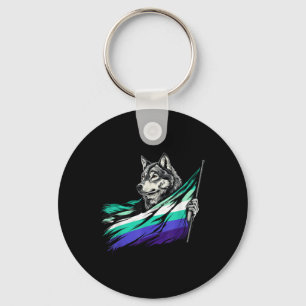 Lgbtq Wolf Gay Male Flag Mlm Pride Lgbt Mlm Flag Keychain