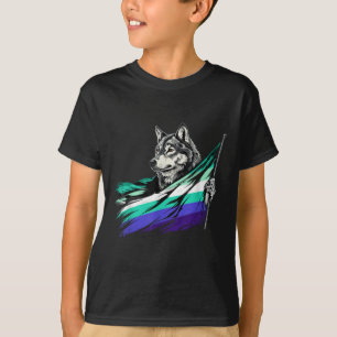 Lgbtq Wolf Gay Male Flag Mlm Pride Lgbt Mlm Flag  T-Shirt