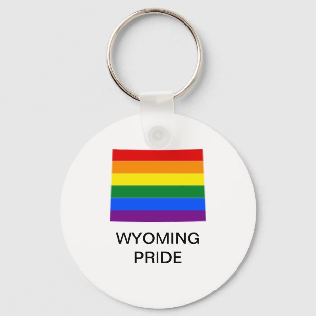 LGBTQ Wyoming Pride Keychain (Front)
