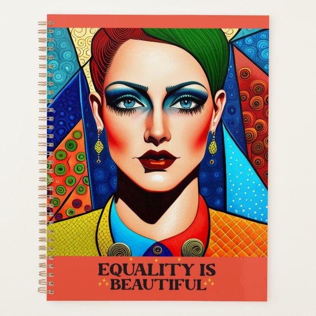 LGBTQI Art cite "L'égalité est belle" Planificateu (Devant)