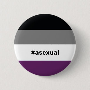 LGBTQI+ Asexual Pride Flag 2 Inch Round Button
