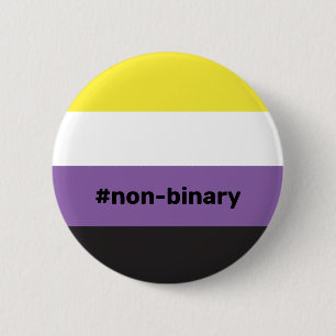 LGBTQI+ Non-Binary Pride Flag 2 Inch Round Button