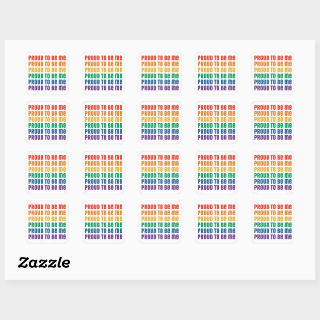 LGBTQI+ Pride: Proud to Be Me - Queer-Love  Square Sticker (Sheet)