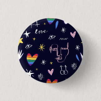 LGBTQI PRIDE TRANS GAY LESBIAN 1 INCH ROUND BUTTON