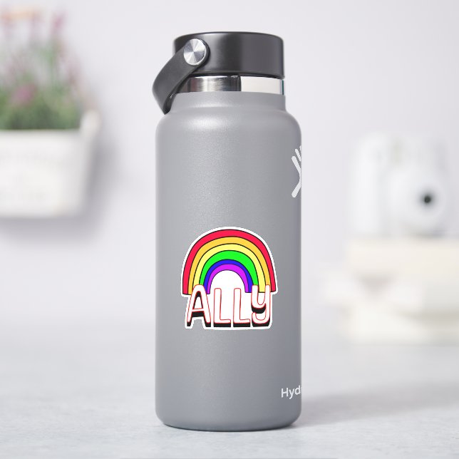 LGBTQIA+ Ally | Cute Rainbow Support Pride (HydroFlask)