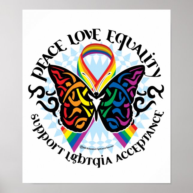 LGBTQIA Butterfly Tribal Poster (Front)