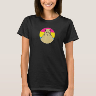 Lgbtqia+ Capybara In Pansexual Pride Rainbow Circl T-Shirt