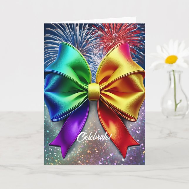 LGBTQIA Celebration Rainbow Card (Small Plant)