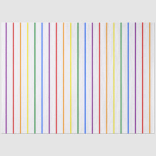 LGBTQIA Gay Pride 6 Stripe Rainbow Ticking Stripe Tissue Paper