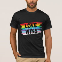 LGBTQIA Love Always Wins Rainbow Pride T-Shirt 