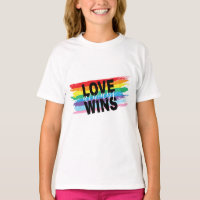 LGBTQIA Love Always Wins Rainbow Pride T-Shirt 