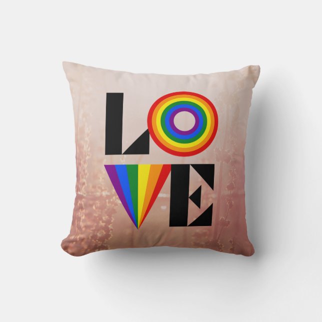 LGBTQIA+ LOVE THROW CUSHION (Front)