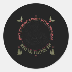 Lgbtqia+ Make The Yuletide Gay Muscle Man Santa Ch Classic Round Sticker