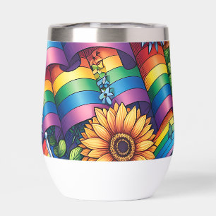 LGBTQIA+ Pride Flags, Rainbows, Flowers