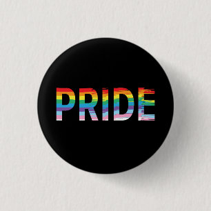 LGBTQIA Pride Month Rainbow Support 1 Inch Round Button