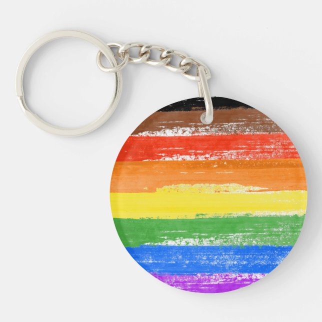 LGBTQIA+ Pride Paint Keychain (Front)