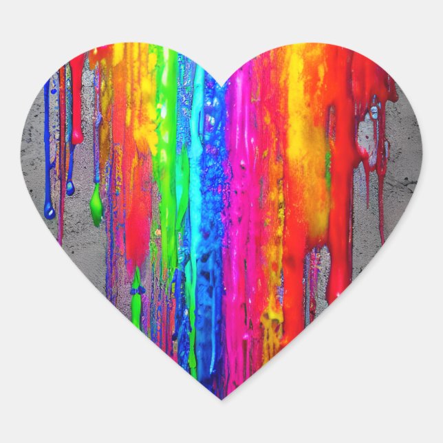 LGBTQIA+ Pride Rainbow Heart Sticker (Front)