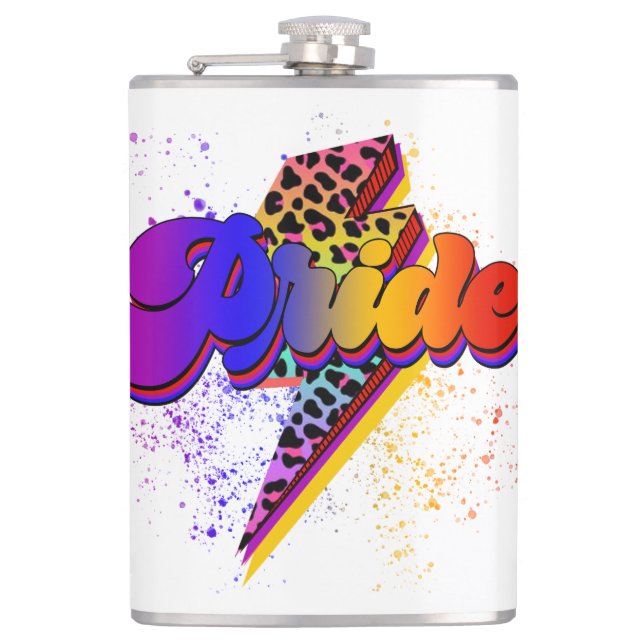 LGBTQIA+ Pride Support Awareness Hip Flask (Front)