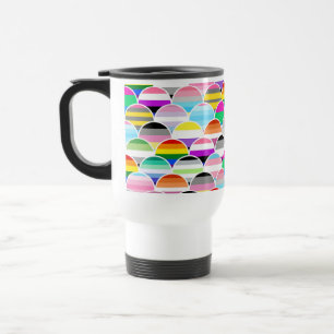LGBTQIA+ Queer Scalloped Pride Flag Fans Travel Mug