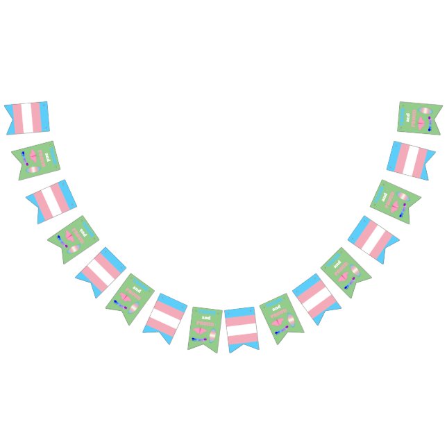 LGBTQIA Transgender Pride Caterpillar to Butterfly Bunting Flags (All)