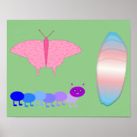 LGBTQIA Transgender Pride Caterpillar to Butterfly