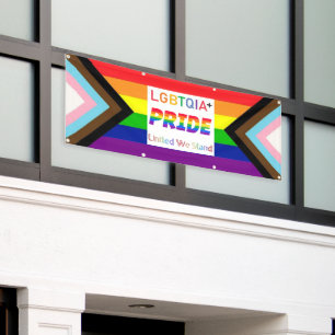 LGBTQIA+ "United We Stand" Bannière de la parade P