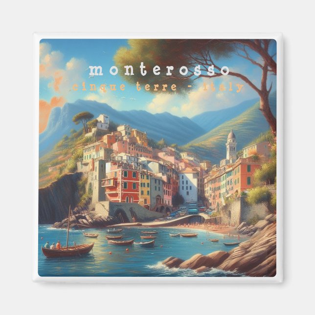 LGR006 MONTEROSSO - Cinque Terre - Italy - Fridge Magnet (Front)