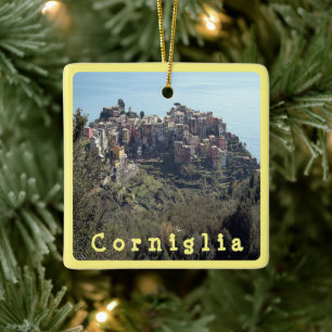 LGR025 CORNIGLIA - Cinque Terre - Italy, Ceramic Ornament