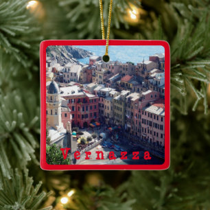 LGR026 VERNAZZA - Cinque Terre - Italy, Ceramic Ornament