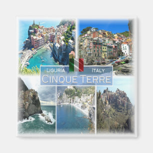LGR041 CINQUE TERRE - Mosaic - Italy - Fridge Magnet