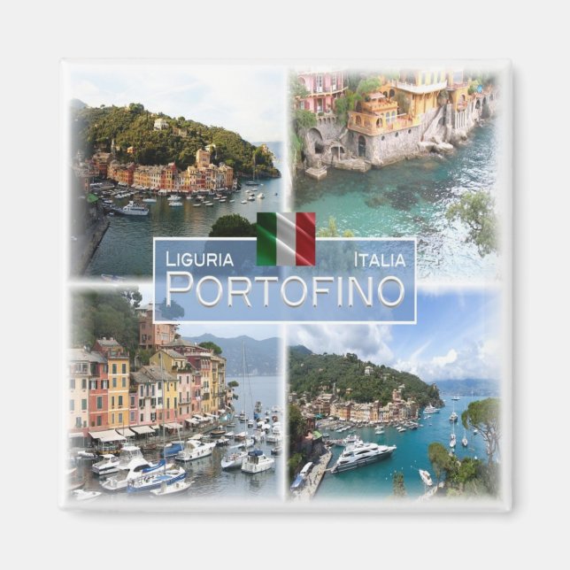 LGR062, PORTOFINO, Mosaic, Italy, Fridge Magnet (Front)