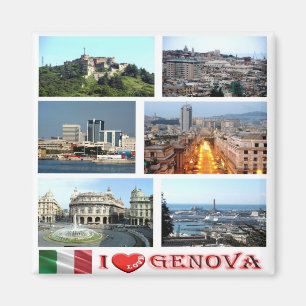 LGR145 GENOA I Love, Liguria, Italy, Fridge Magnet