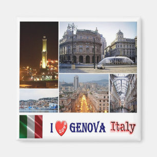 LGR147 GENOA I Love, Italy, Fridge Magnet