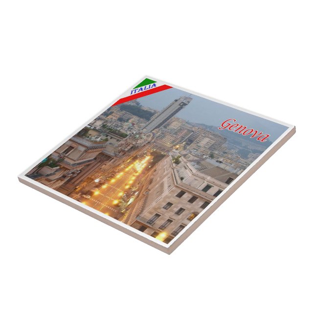 LGR163 GENOA, Brigata Liguria, Italy, Tile (Side)