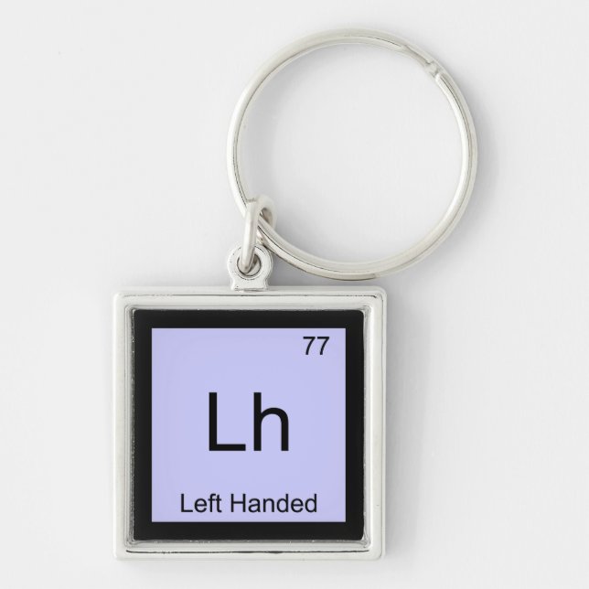 Lh - Left Handed Chemistry Periodic Table Symbol Keychain (Front)