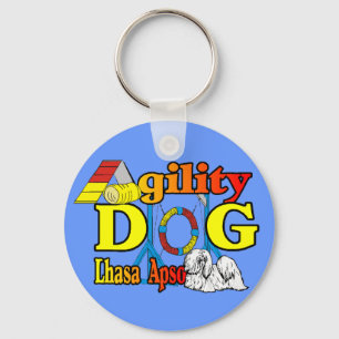 Lhasa Apso Agility Gifts Keychain