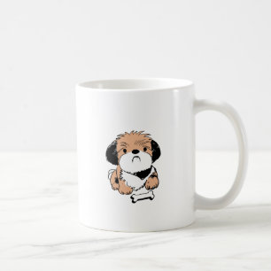 Lhasa Apso and dog treat Coffee Mug
