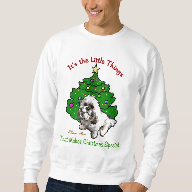 Lhasa Apso Christmas Gifts Sweatshirt (Front)