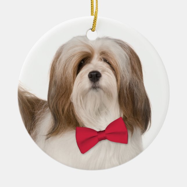 Lhasa Apso Christmas Ornament (Front)