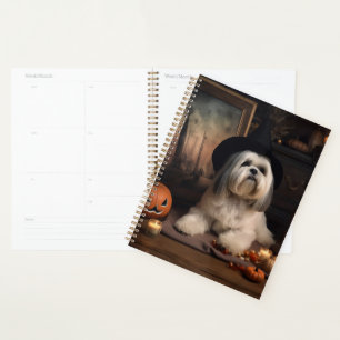 Lhasa Apso Citrouille Halloween effrayant