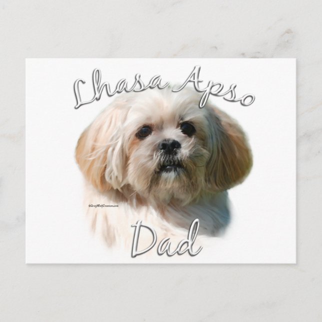 Lhasa Apso Dad 2 Postcard (Front)