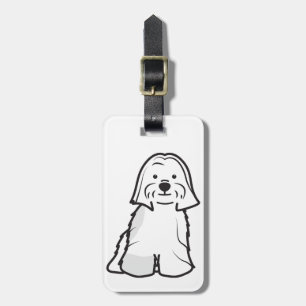 Lhasa Apso Dog Cartoon Luggage Tag