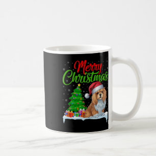 Lhasa Apso Dog Christmas Tree Lights Funny Xmas Do Coffee Mug